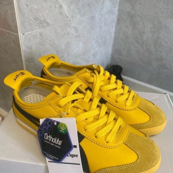 Onitsuka Tiger MEXICO 66 Women's Yellow Casual Sneakers [All sizes available in
